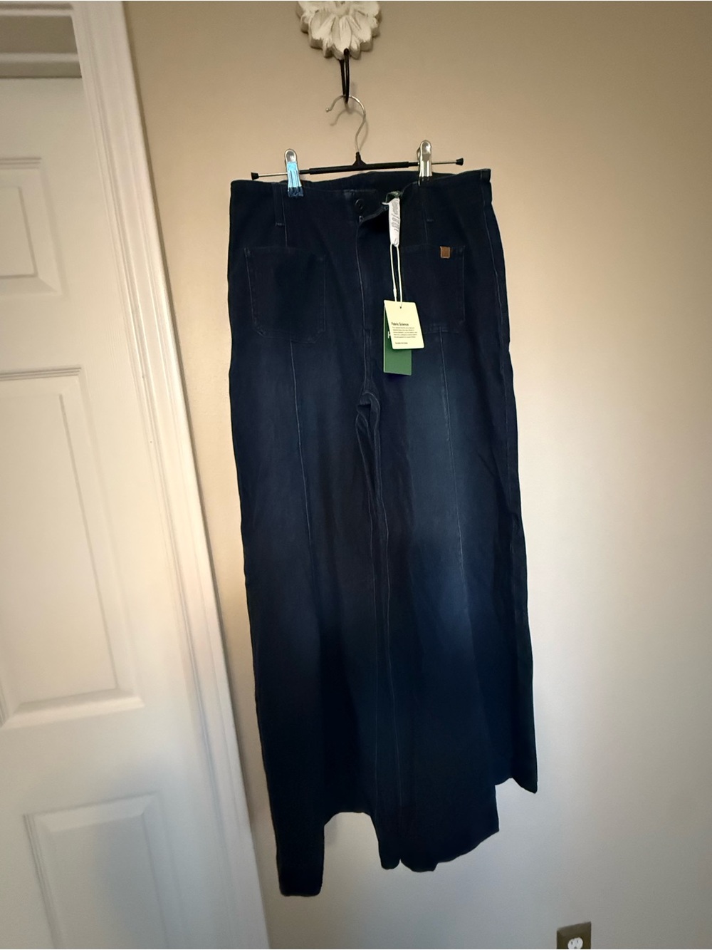 Halara Flat Front Dark Wash Wide Leg Jeans